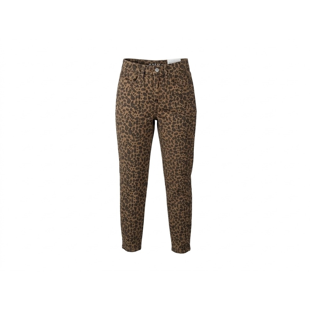 American Eagle Leopard Curvy Super Hi-Rise Jegging Brown Animal Print 00 24W NWT